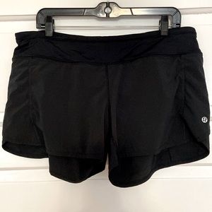 Lululemon Athletica, Black Speed Shorts, Size 12